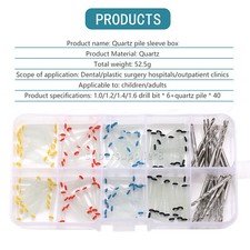 160 PCS Dental Fiber Post Glass Single Refilled Package & Free For 32 PCS Drills