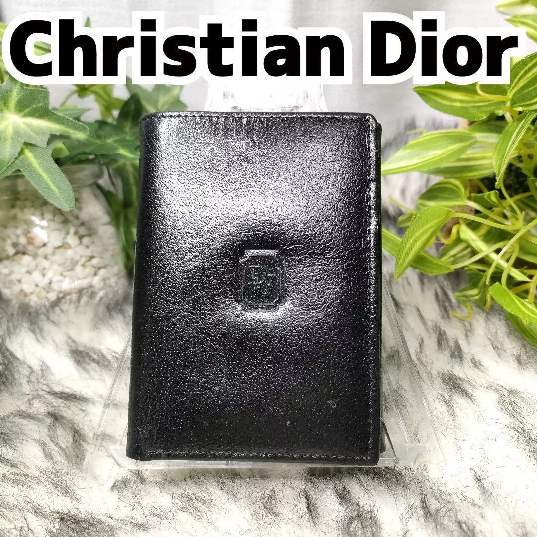 Christian Dior Portefeuille Triple Noir Femme Accessoires Portefeuilles Authentique