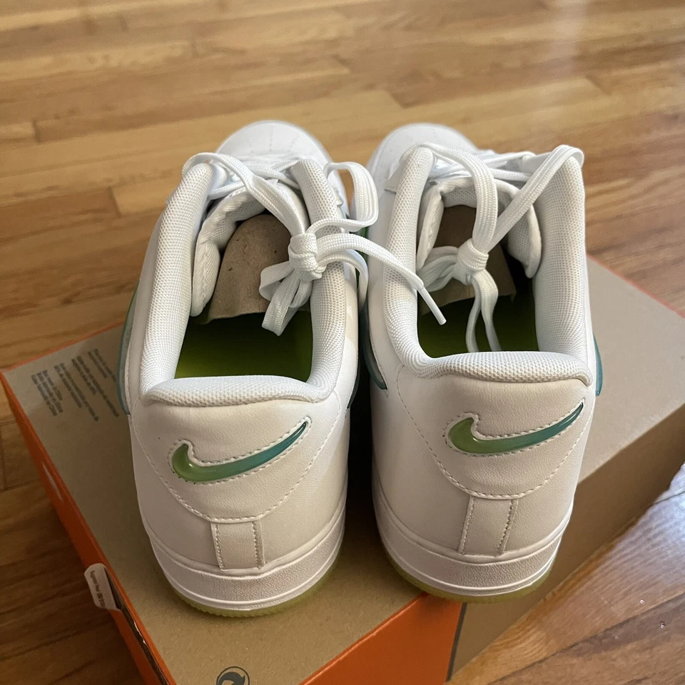 Nike Air Force 1 '07 PRM 2 Blanco Volt-Hyper Jade Zapatos Para Hombres Talla 14 AT4143 100 Foto 3 de 4