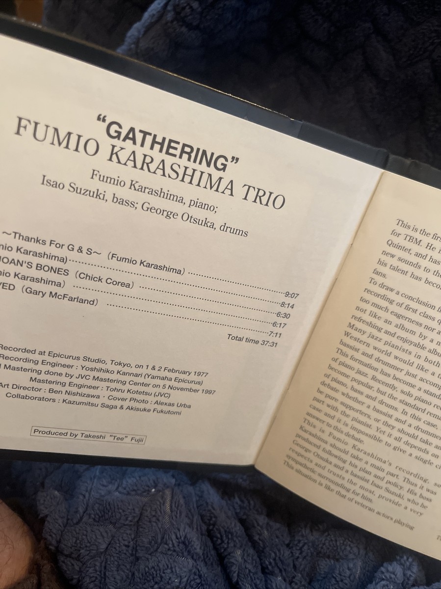 Gathering by Fumio Karashima (CD, Mar-1998, Three Blind Mice