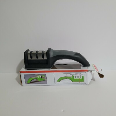 3-Stage Kitchen Knife Sharpener Handheld Non-Slip Rubber Grip by Hao Chu Kang