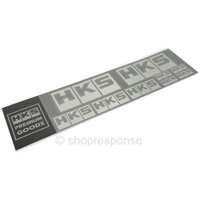 HKS 51007-AK231 Metal Logo Decal Sticker Sheet Brushed Silver Die