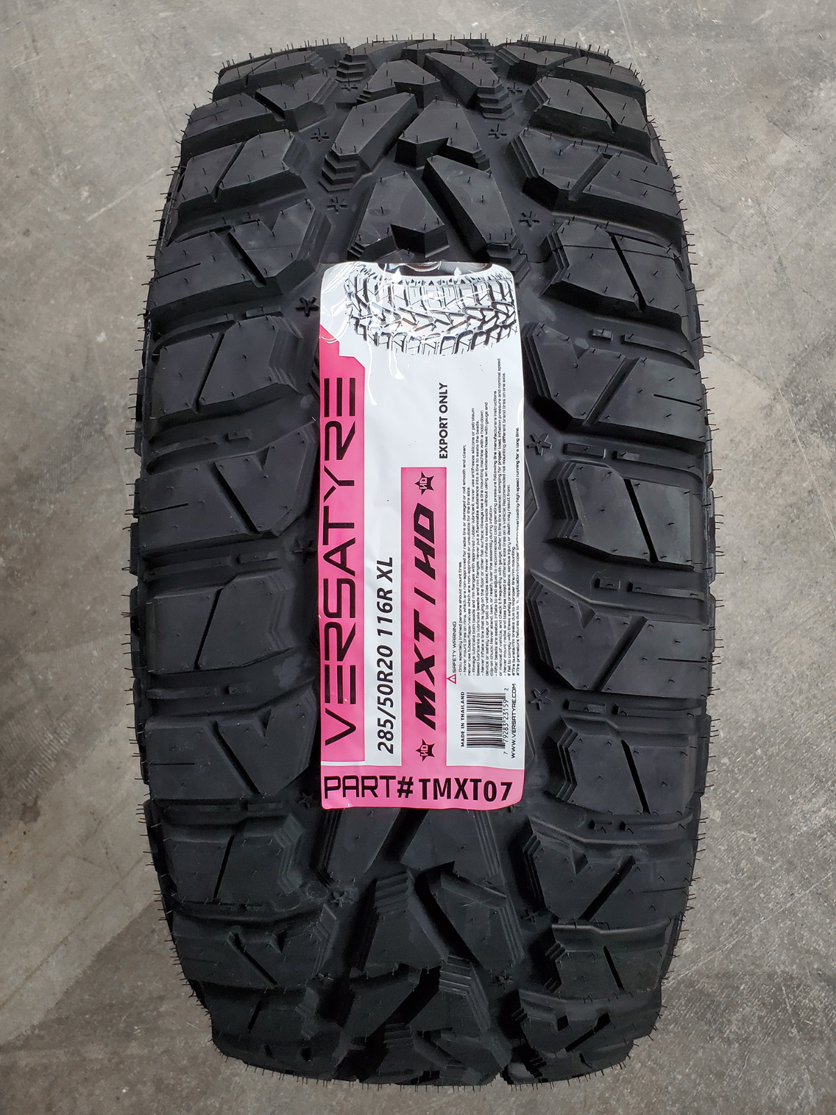 285/50R20 VERSATYRE MXT/HD M/T 116R XL M+S