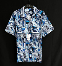 Robert Graham MAKUA Stripe Paisley 198 XL Classic Fit Short Sleeve NWT X-Large