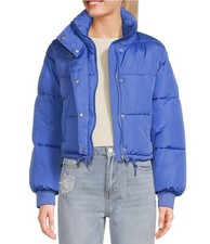 Gb Gianni Bini Quilted Puffer Jacket Periwinkle Blue Size Xl Nwt