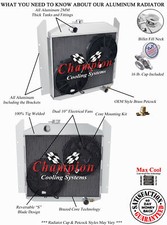 Kr Champion 3 Row Radiator W 2 10 Fans For 1949 - 1952 Studebaker Pickup Kr Champion 3 Row Radiator W 2 10 Fans For 1949 - 1952 Studebaker Pickup