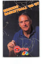1986-87 Coach BOBBY DYE Boise State Broncos NCAA Men's Basketball Schedule Card