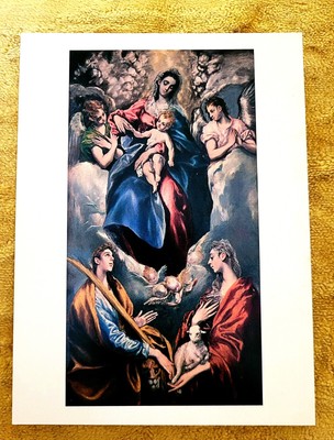 MADONNA AND CHILD PAINTING BY EL GRECO ART CARD, READY TO FRAME!