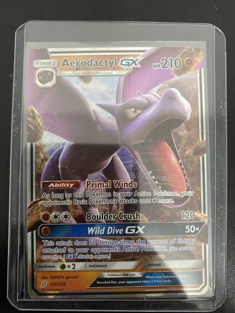 Aerodactyl GX - Unified Minds Pokémon card 106/236