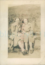 1935 Original photo Caswell women at bottom of hill 3.5x2.5"