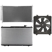 Radiator & Condenser & Cooling Fan Assembly For 2013-2017 Honda Accord For 3.5L