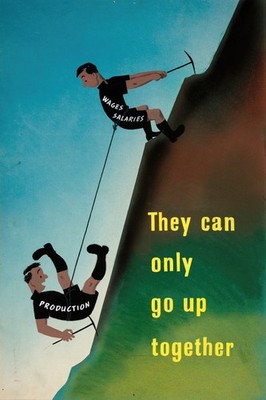 Vintage Economic Poster   'They Can Only Go Up Together' - 24x36  Premium  