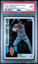 2019-1984 Topps Clearly Authentic MLB Baseball Jose Canseco ON CARD AUTO SSP