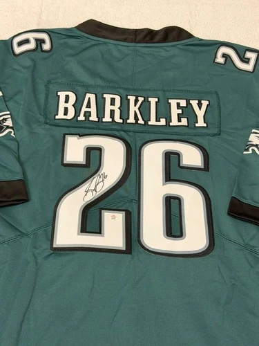 Saquon Barkley Signed Philadelphia Eagles NFL Football Jersey with COA