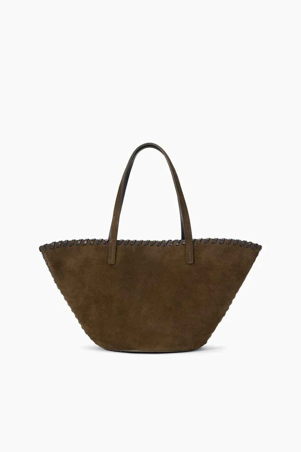 Staud Caro Bucket Bag in Truffle Suede