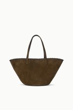 Staud Caro Bucket Bag in Truffle Suede