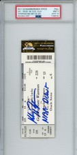 2011 Golden State Warriors Ticket Klay Thompson NBA Debut  w Curry AUTO Signed