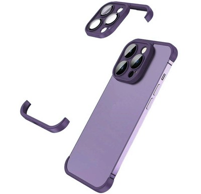Eckpad Schutz für iPhone 15 Pro in Lila