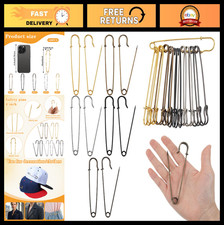 100 Pcs Jumbo Heavy Duty Safety Pins 4" for Crafts, Blankets, Kilts - Assorted C