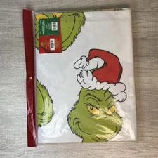 Dr. Seuss How The Grinch Stole Christmas Vinyl Tablecloth 84x60 NEW