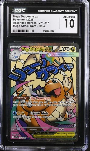 CGC 10 Mega Dragonite EX 271/217 Attack Rare Holo Pokemon Gem Mint
