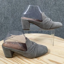 Vionic Shoes Womens 7.5 Plaza Presley Mule Gray Slip On Casual Closed Toe Block