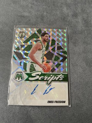 2021-22 Panini Mosaic Basketball Enes Freedom Kanter Auto Scripts Mosaic Prizm
