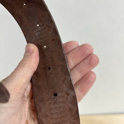 Free People Duke Concho Belt Brown Brass Oval Buckle Leather  display picture 1