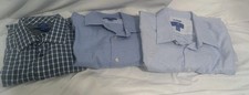 Egara Lot Of 3 Men's No Iron Button up Light Blue with Subtle Prints Size XXL