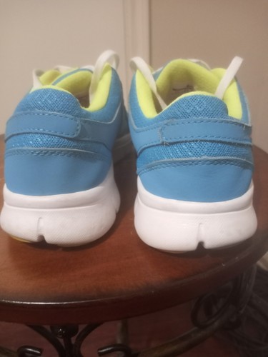 Nike Flex Experience (GS) Blue/Pink/Volt Girl's Running Shoes - Size 6Y - Picture 9 of 14