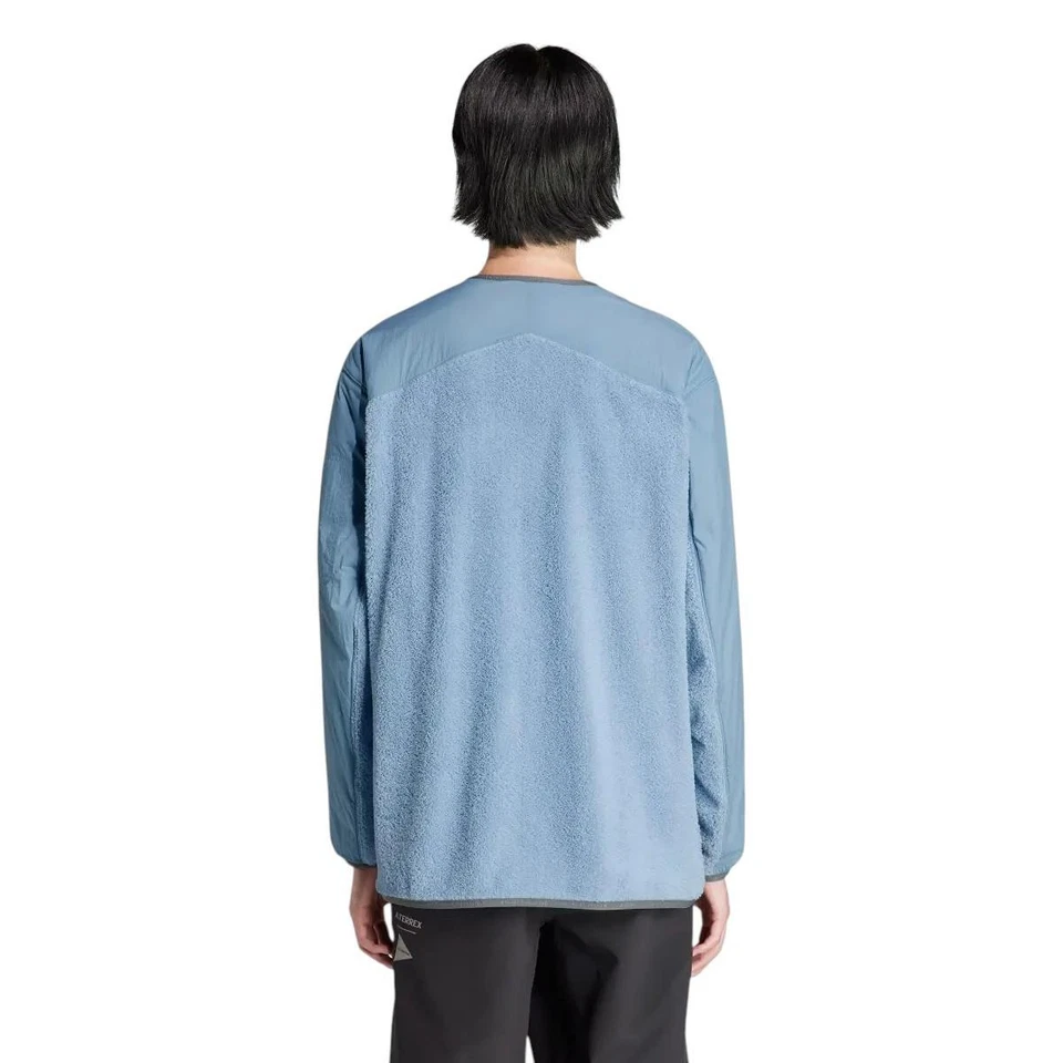 Adidas X Wander Capa Intermedia Polar Azul Caminar Camping Senderismo HOMBRE - Imagen 4 de 4