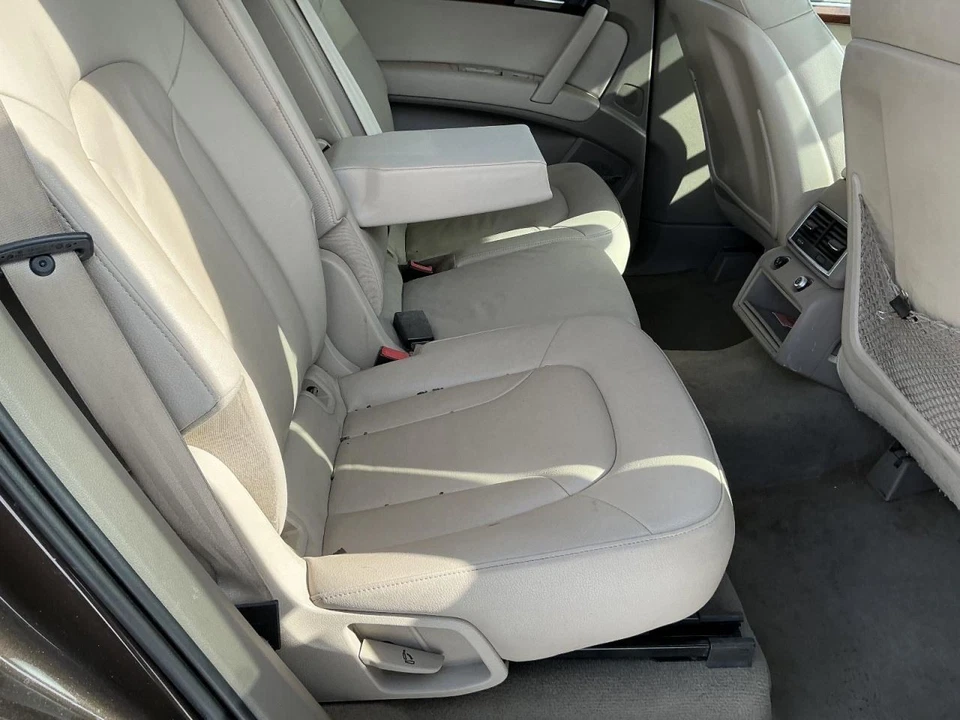 Rear 40/20/40 Split Bench Seat Leather Beige Second Row Fits 2014 AUDI Q7 814115 - Image 2 of 4