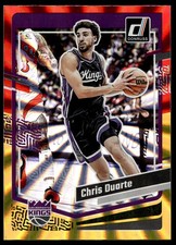 2023-24 Donruss #90 Chris Duarte Red and Gold Laser Holo Sacramento Kings