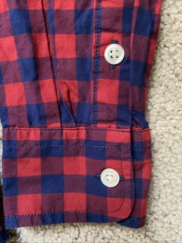 Boys Polo Ralph Lauren Size S (8) Red & Blue Checked Long Sleeve Button Up Shirt - Picture 5 of 6