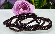 Wholesale 6Pcs 4mm Faceted Natural Smoky Quartz 7.5” Healing Stretch Bracelet