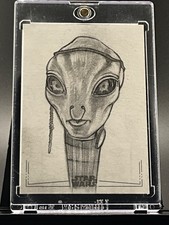 Topps Star Wars TUAN WE Silver Foil Sketch Card by Tony Riley