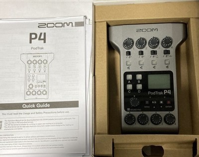 Zoom PodTrak P4 Portable Multitrack Podcast Handy Recorder, Open Box Unused