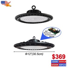 300W UFO Round Led Shop Lights 30000Lm Workshop GYM Industrial Facility Lighting