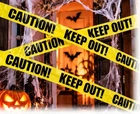 Halloween Caution Keep Out Tape 6m Yellow Warning Haunted House Horror Party Dec