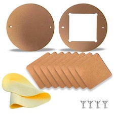 Gkesgm 2 Pcs 12" Round Pottery Wheel Bats and 8 7" Square Inner Brown