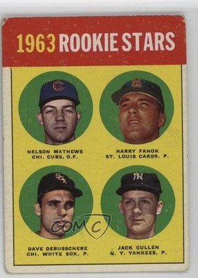 1963 Topps Stars Nelson Mathews Harry Fanok Dave DeBusschere #54 Rookie RC 0d6c