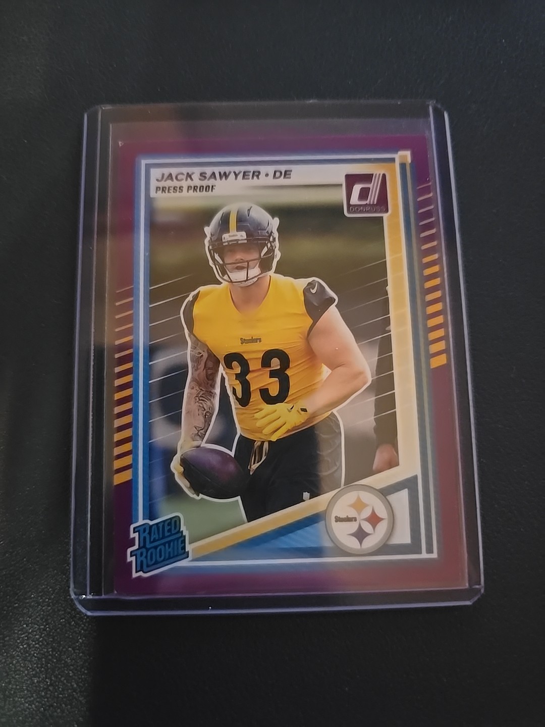 2025 Panini Donruss - Rated Rookie Jack Sawyer #390 Purple Press Proof (RC)