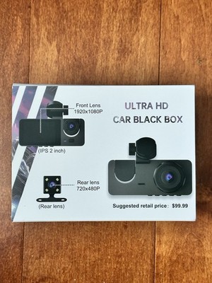 Ultra HD Car Black Box Dash Front 1080P Window & In Car & Rear Window Cameras