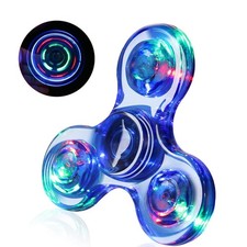 SCIONE LED Fidget Spinners, Light Up Sensory Fidgets Toys for 2.8inch, Blue