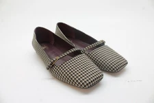 Franco Sarto Women's Black Multi Fabric Tayana Flat FS 9.5M