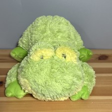 Aurora Frog 11" Beanbag Plush Light Green and Yellow 2015