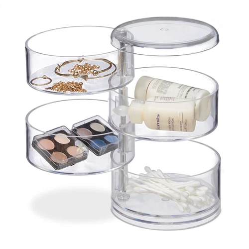 Organizador maquillaje cajón para belleza redondo acrílico estuche de maquillaje - Imagen 1 de 7