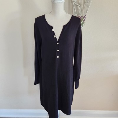 Nic +Zoe Black Long Sleeve Twirl Time Sweater Dress Size XL NWT $218