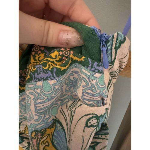 Free People New Pardon My French Dress Maxi One Shoulder Tropical Print Large - Picture 11 of 13