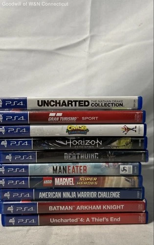 Uncharted Batman Crash Bandicoot Horizon 10 PS4 Game Lot PlayStation 4